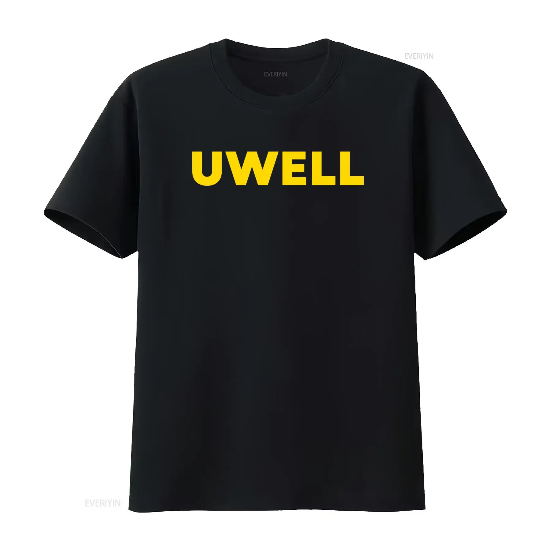 Yellow Streetwear Brand - Camiseta Uwell con estampado llamativo amarillo,