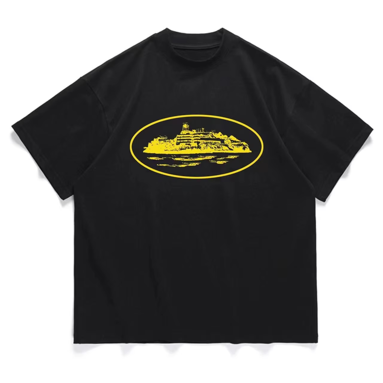 Yellow Streetwear Brand - Camiseta Clásica Amarilla con Logotipo, Premium,