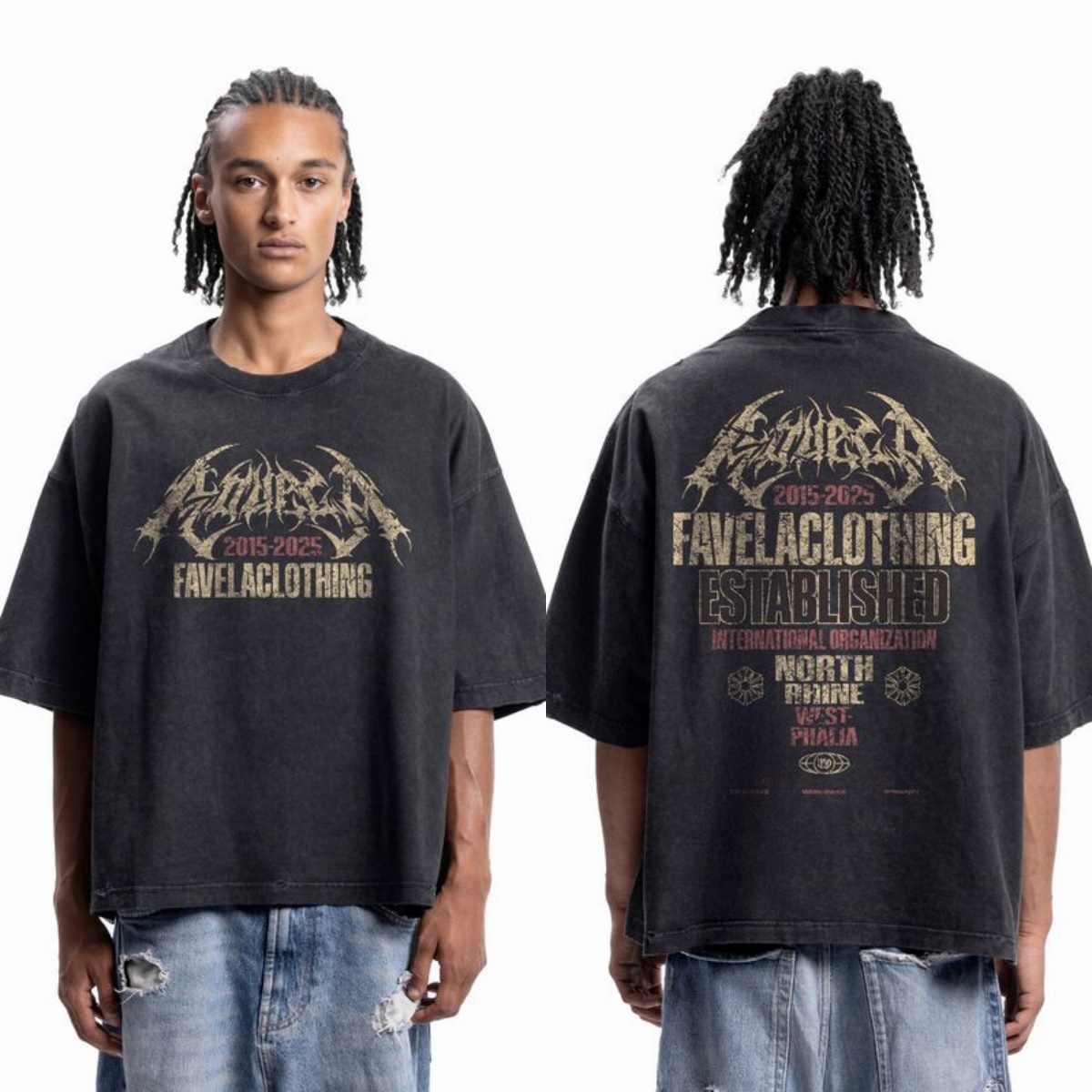 Camiseta de algodón con estamp - Streetwear Brand Fonts reseña y precio